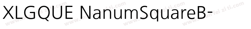 XLGQUE NanumSquareB字体转换